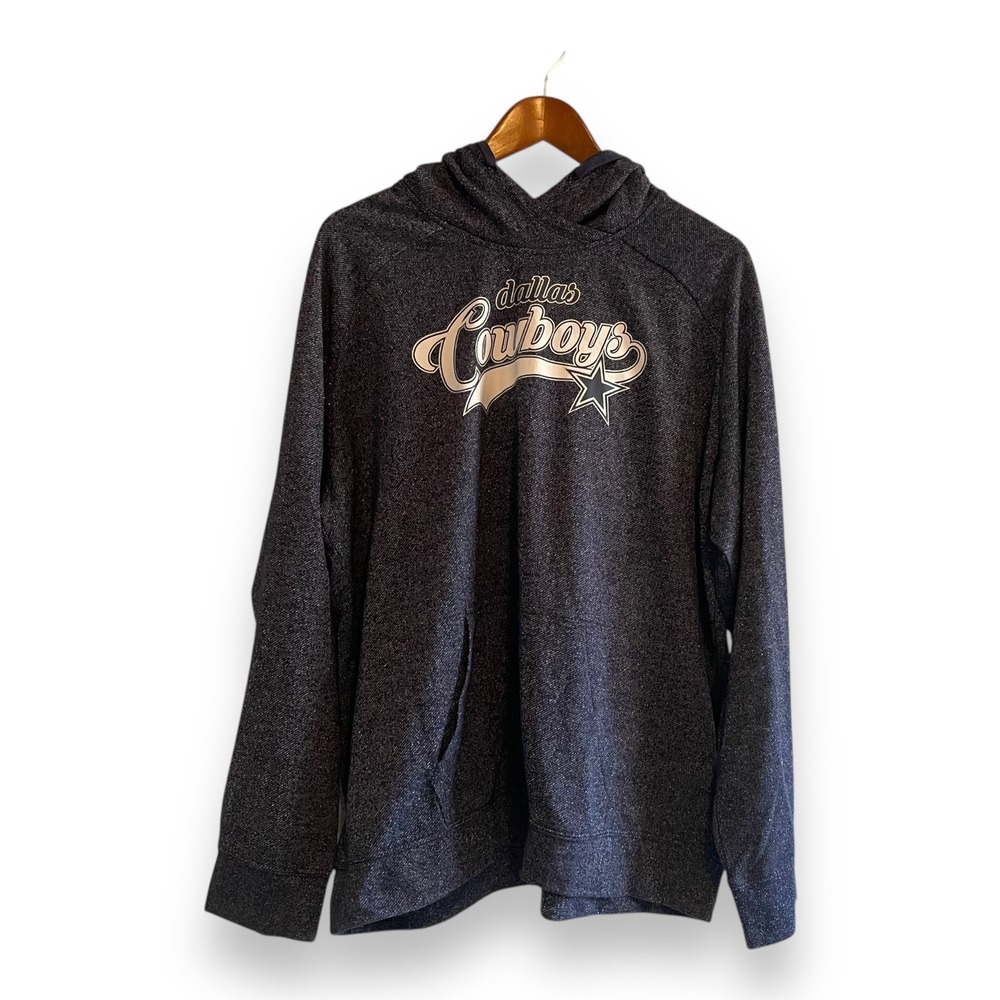 Dallas Cowboys‎ Women's 2XL Hoodie Sport Navy Metallic Shimmer Pullover NWT